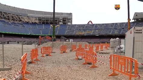 Laporta visita las obras de remodelación del Camp Nou El Correo