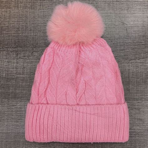 Gorro Touca Infantil 1 Pompom Lisa Forrada Por Dentro Para O