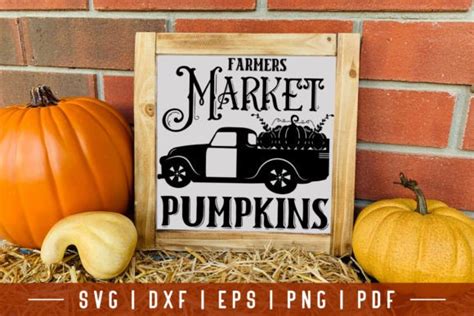 Farmers Market Pumpkins Fall Sign SVG Graphic By CraftlabSVG