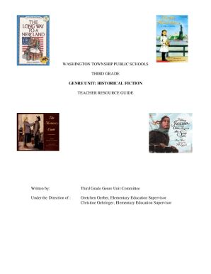 Fillable Online Realistic Fiction Teacher Resource Guide Fax Email