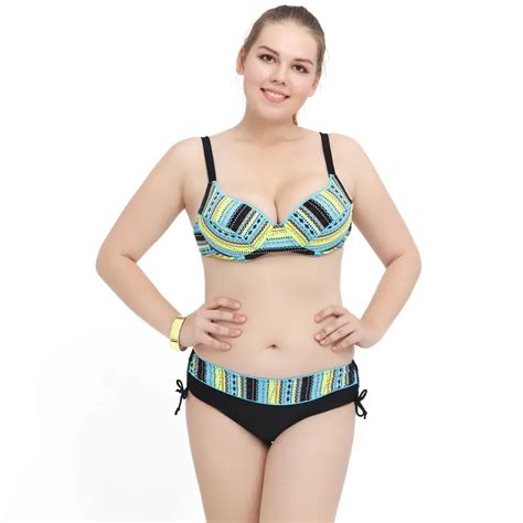 2017 Women Swimwear Sexy Plus Size Swimsuit Fat Wear Plus Size Bikini