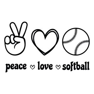 Softball Heart Sublimation Design Png Sport Clip Art Clipart School