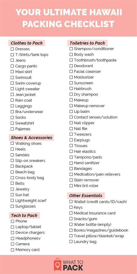 Must Have Items To Pack For Hawaii In Hawaii Packing List