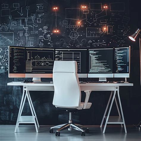 tech office setup image technology office coding