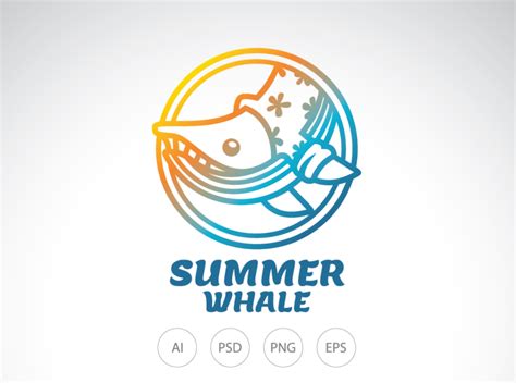 Summer Whale Logo By Heavtryq On Dribbble