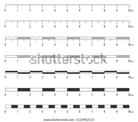 Creative Vector Illustration Map Scale Line Stock Vector Royalty Free