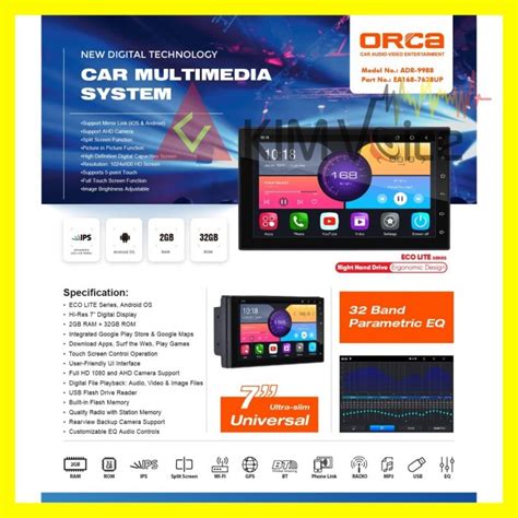 Jual Head Unit Android Orca Eco Lite Adr Inch Shopee Indonesia