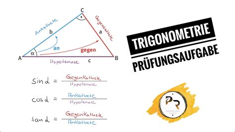 Trigonometrie ⎜ Prüfungsaufgabe ⎜ Sinus Kosinus Tangens ⎜ Realschule Werkrealschule Youtube