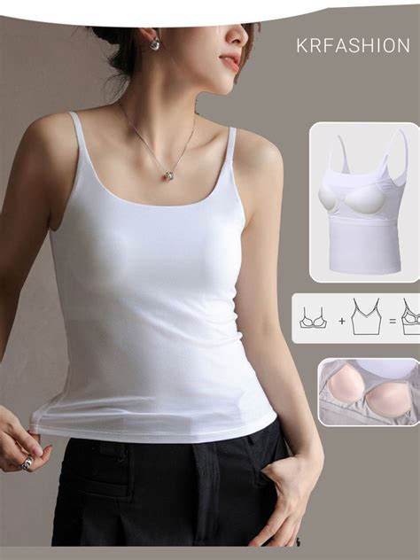 Áo hai Dây có mút Bra croptop nữ KR2024 áo thun 2 dây ba lỗ Cotton