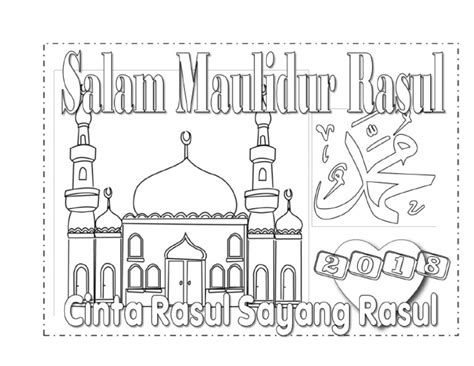 Poster Mewarna Maulidur Rasul 2019 Malayfit