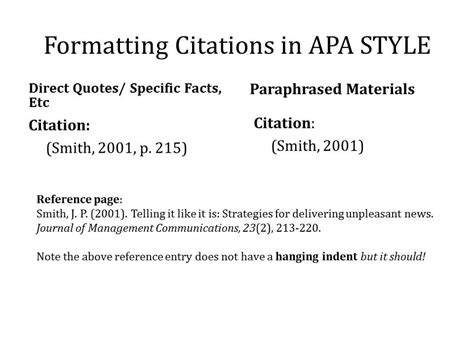 Apa Style Reference Citation Examples