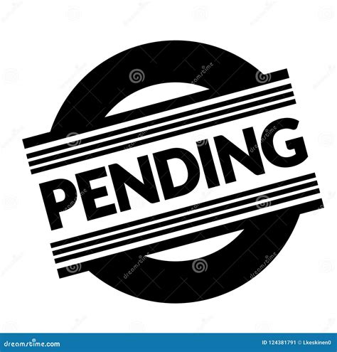 Pending Stamp On White Stock Vector Illustration Of Isolated 124381791