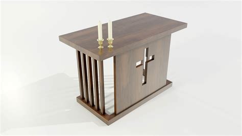 Wooden Altar - 3D Model by 3Dmae