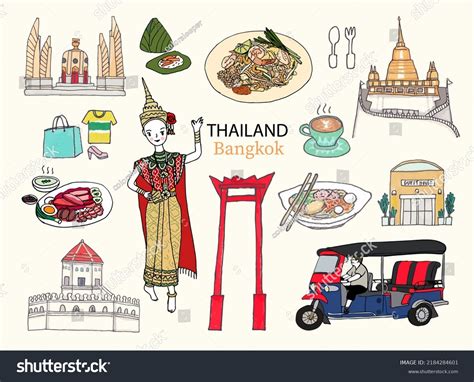 Thailand Travel Icon Set Architecture Thai Stock Vector Royalty Free 2184284601 Shutterstock