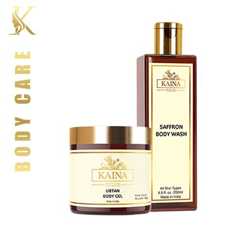 Saffron Body Gel And Body Wash Kaina Skincare