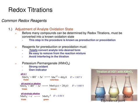 Ppt Redox Titrations Powerpoint Presentation Free Download Id3080571