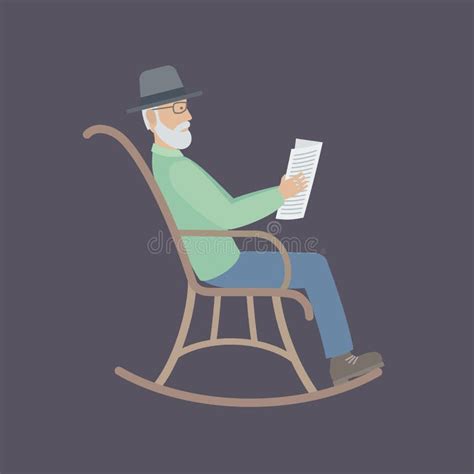 Old Man Sitting Rocking Chair Stock Illustrations 78 Old Man Sitting