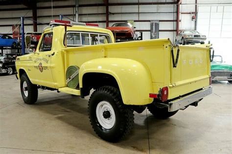 1972 Ford F250 High Boy 13793 Miles Yellow Pickup Truck 360ci V8 Manual