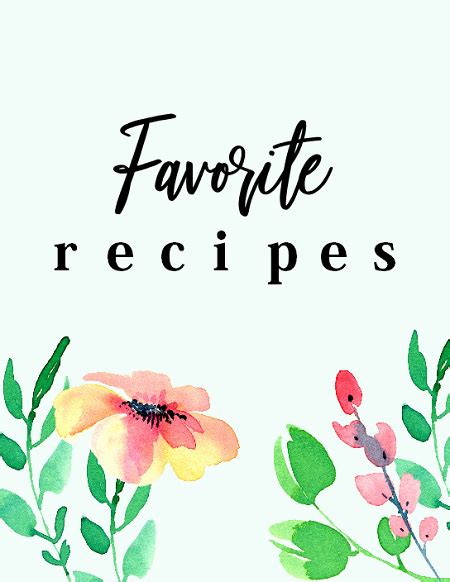 Free Printable Recipe Binder Organizers For Your Kitchen Food