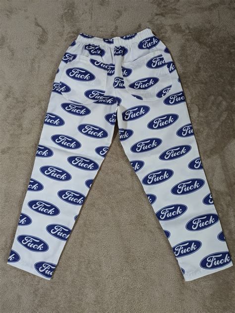 Yahoo オークション us 三軒茶屋 us三軒茶屋 Fuck Logo Easy Pants