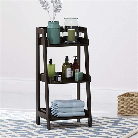 UTEX 3 Tier Ladder Shelf Bathroom Shelf Freestanding 3 Shelf