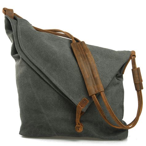 EcoCity Unisex Hobo Canvas Cross Body Handbag Purse Messenger Shoulder