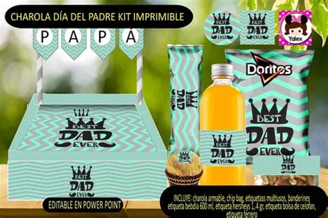 Kit Imprimible Desayuno Dia Del Padre Sorpresa Editable Meses Sin