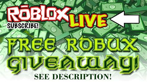 Robux Giveaway ROBLOX LIVE WATCH ME GIVE ROBUX AWAY YouTube