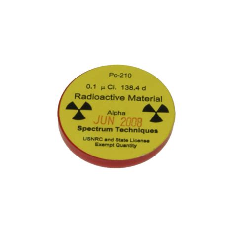 Radioactive Source Low Dose Alpha Polonium 210 Perth Scientific