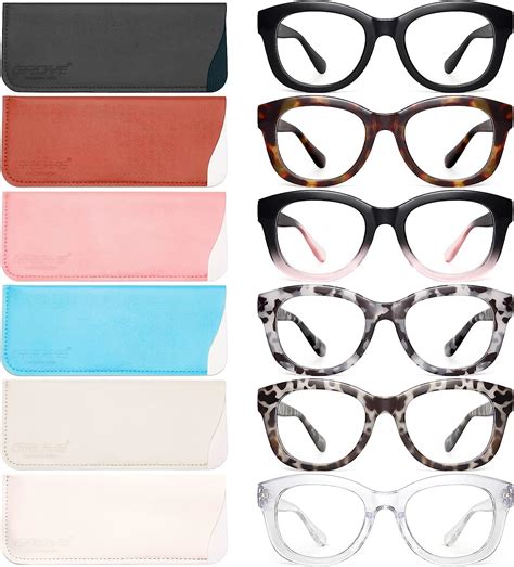 Gaoye 6 Pack Oversized Reading Glasses For Women Stylish