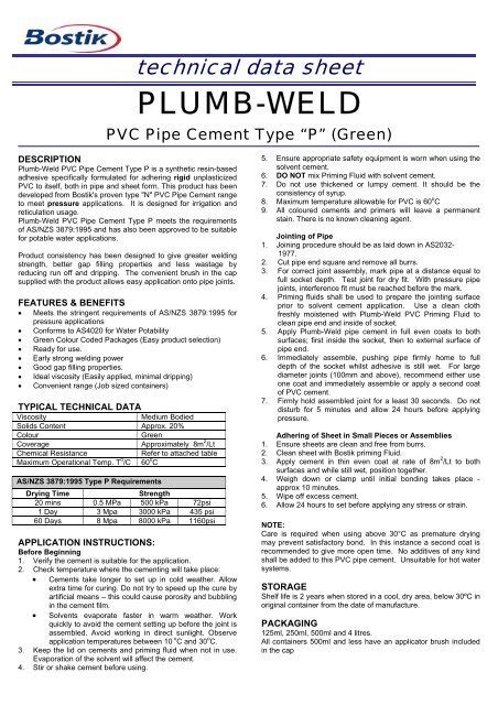 Plumb Weld PVC Pipe Cement Type P Green