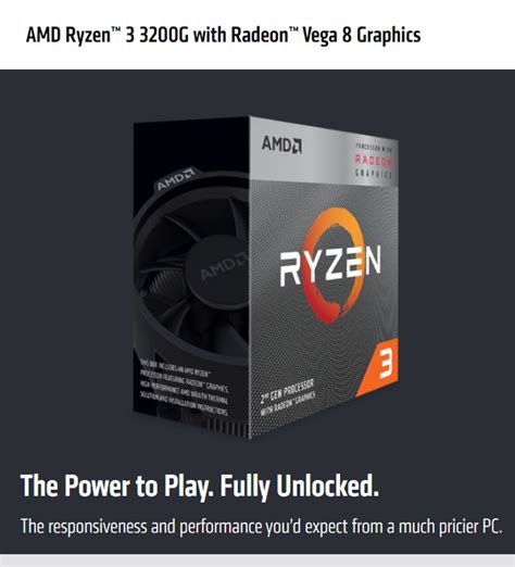 Amd Ryzen G Processor With Radeon Vega Graphics Villman Computers