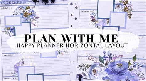 Plan With Me Happy Planner Horizontal Layout Kellofaplan Florals