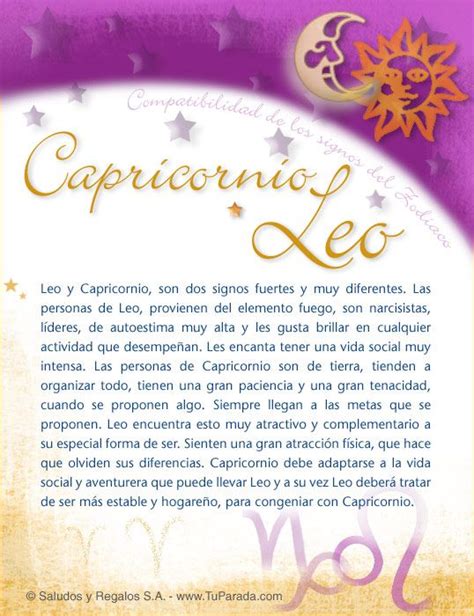 Capricornio Con Leo Compatibilidad De Capricornio Tarjetas Postales