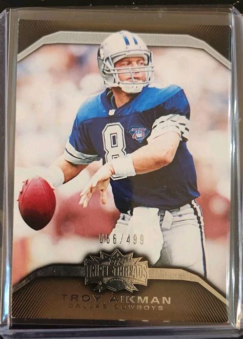 Topps Triple Threads Sepia Troy Aikman Hof Ebay