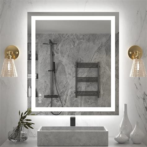 Amazon Amorho LED Bathroom Mirror 36 X 32 With Front And