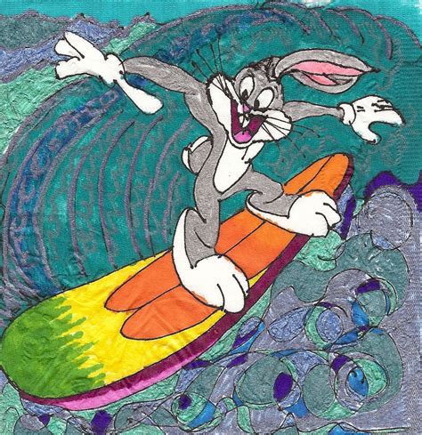 Bugs Bunny Surfing Bugs Bunny Bunny Art