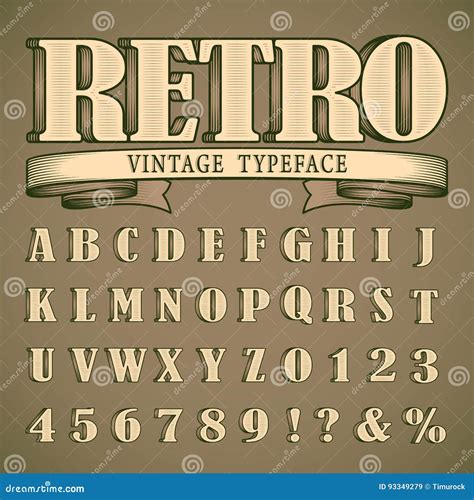 Bold Vintage Font stock vector. Illustration of poster - 93349279