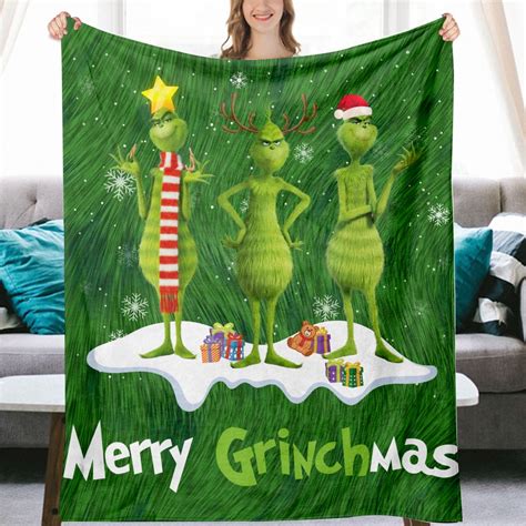 Dr Seuss The Grinch Christmas Swaddle Blanket Cozy Luxury Lightweight