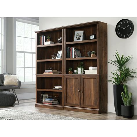 Sauder Miscellaneous Storage Transitional 5 Shelf Bookcase With 2 Doors