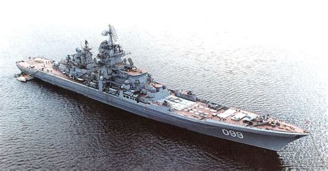 Powerful Pyotr Velikiy The Flagship Of The Russian Navy