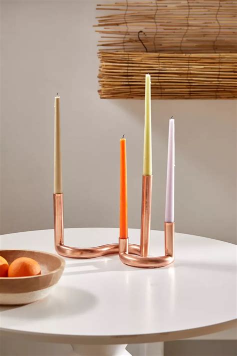 Bent Bronze Taper Candle Holder Set Urban Outfitters