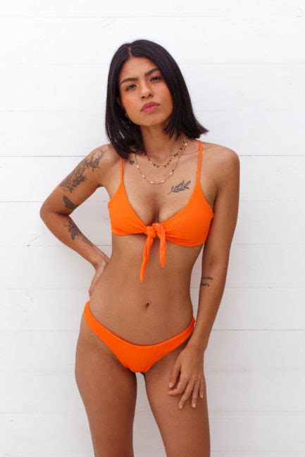 MGirod Bikinis Maillots de bain brésiliens bas de bikini string orange