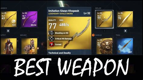 Assassins Creed Origins Best Weapon In The Game Youtube