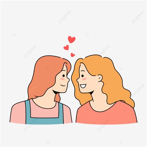 Happy Lesbian Women Look In Eyes Show Love Woman Lesbian Lgbt PNG