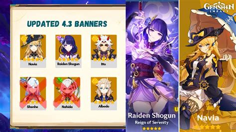 4 3 BANNERS CONFIRMED NAVIA And Rerun Character BANNERS DETAILS