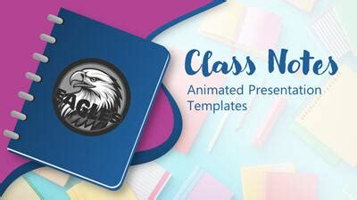 Download a School Notebook PowerPoint Template Theme