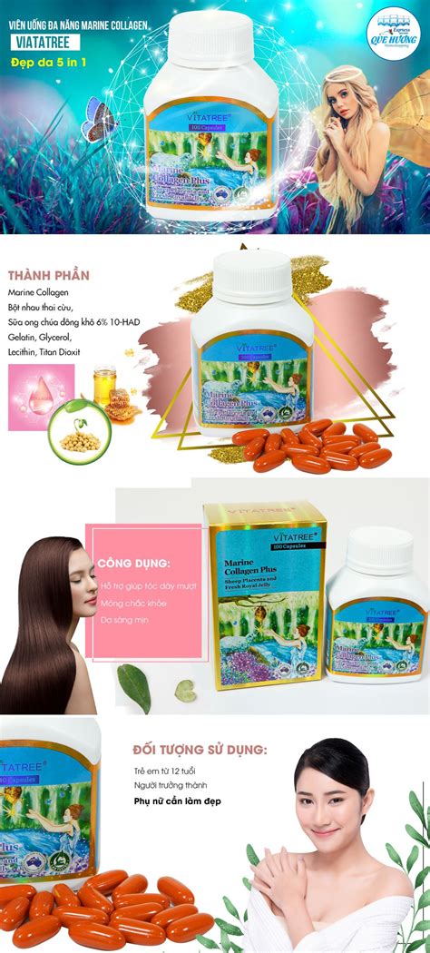 Thực Phẩm Bảo Vệ Sức Khỏe Vitatree Marine Collagen Plus