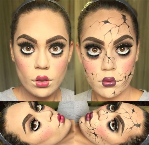 Cracked Doll Makeup Creepy Doll Makeup Broken Doll Makeup Cracked