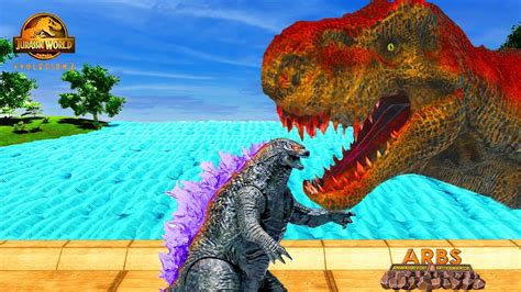 Dinosaur T Rex Vs Godzilla Animal Revolt Battle Simulator Youtube